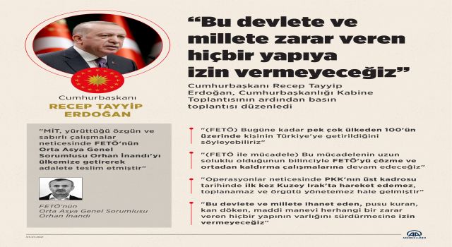 Kabine Toplantısı Sonrası Cumhurbaşkanı Erdoğan'dan Basın Toplantısı