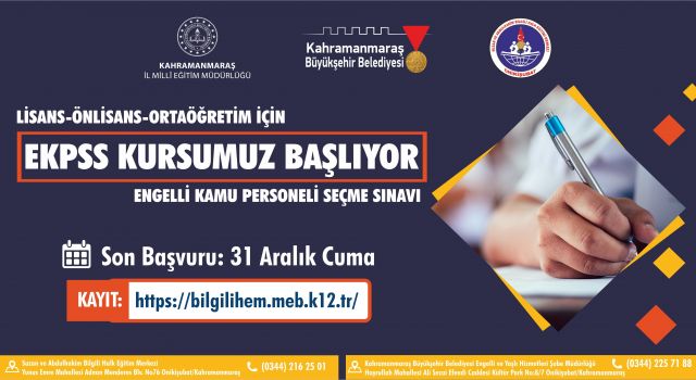 Ücretsiz E-KPSS Kursu Başlıyor!