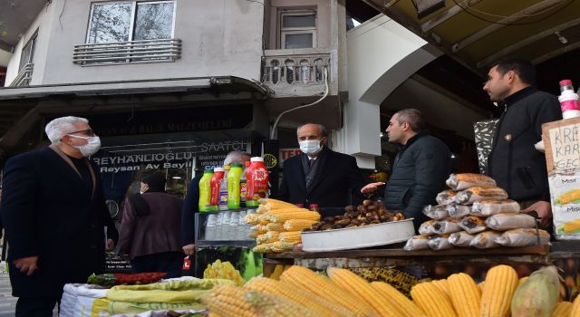 BAŞKAN OKAY, KAPALI ÇARŞI ESNAFIYLA BİR ARAYA GELDİ