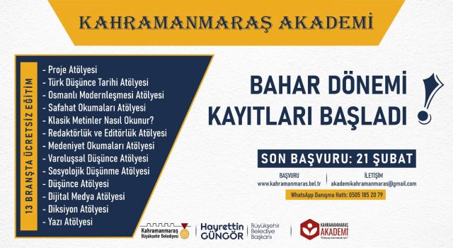 Akademi’de Başvuru Süresi Uzatıldı