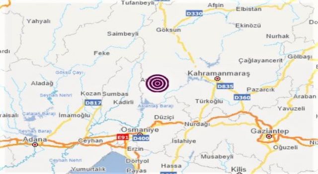 Andırın’da 2.7 Şiddetinde Deprem