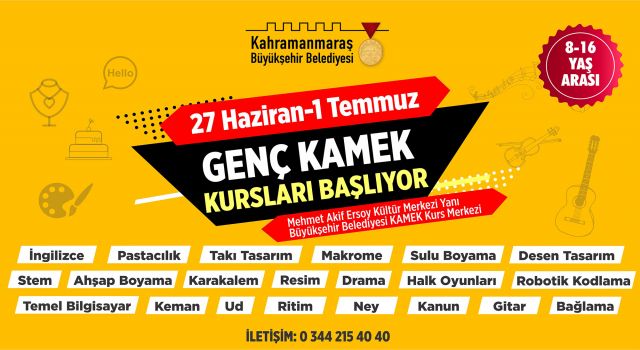 Genç KAMEK Kursları Başlıyor