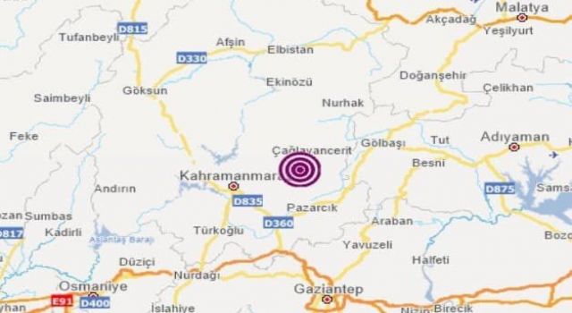 Kahrmanmaraş'ta Deprem