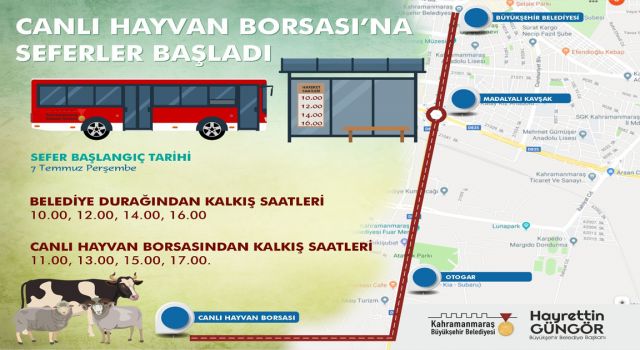 Canlı Hayvan Borsası’na Ücretsiz Ring Seferleri Başlıyor