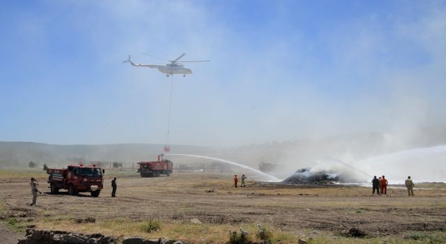 Helikopter Destekli Yangın Tatbikatı