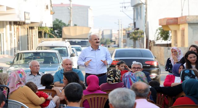 BAŞKAN OKAY, YAHYA KEMAL MAHALLESİNDE VATANDAŞLARLA BİR ARAYA GELDİ