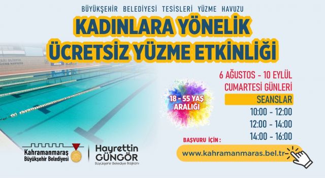 Büyükşehir’den Kadınlar İçin Ücretsiz Yüzme Etkinliği