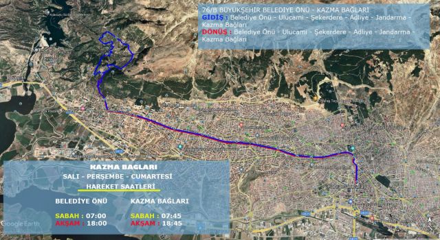 Gafarlı ve Kazma Bağları’na Yeni Ulaşım Hattı