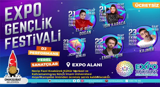 EXPO 2023 Gençlik Festivali, Işın Karaca ve Elif Buse Doğan Konserleriyle Başlıyor