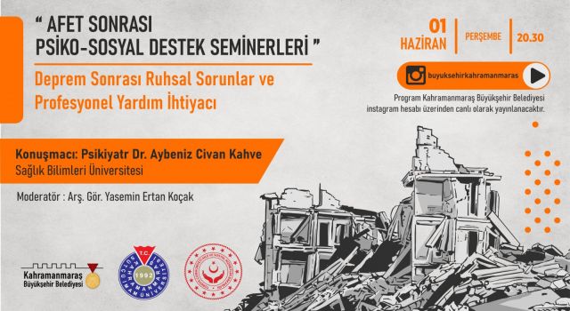 Psikiyatrist Dr. Kahve, Deprem Sonrası Ruhsal Sorunlarla Başa Çıkmayı Anlatacak