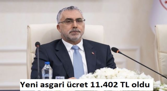 Yeni Asgari Ücret 11.402 Lira Oldu