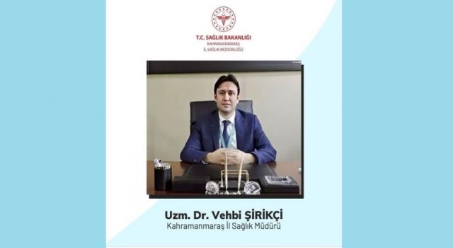 İl Sağlık Müdürlüğüne Uzm. Dr. Vehbi Şirikçi Atandı