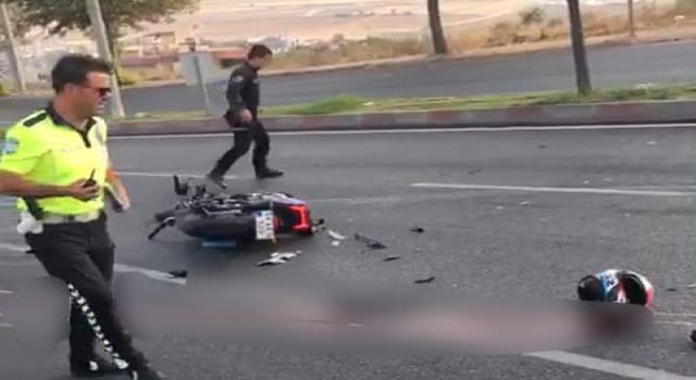 Halk otobüsüyle çarpışan motokurye hayatını kaybetti 