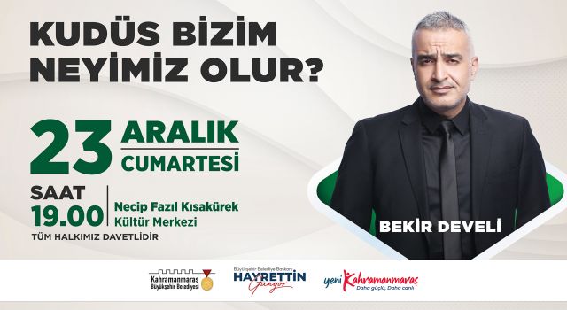 Yazar Bekir Develi, Kudüs’ü Anlatacak