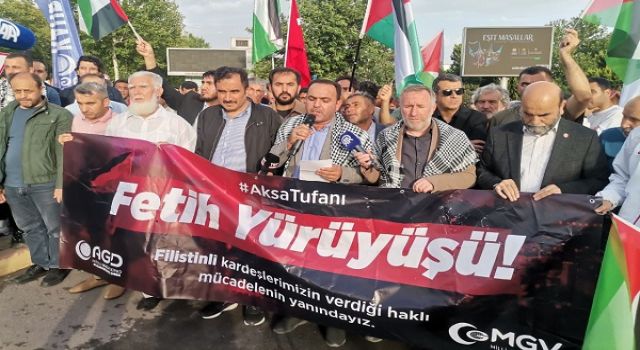 İSRAİL’İN REFAH KATLİAMI PROTESTO EDİLDİ