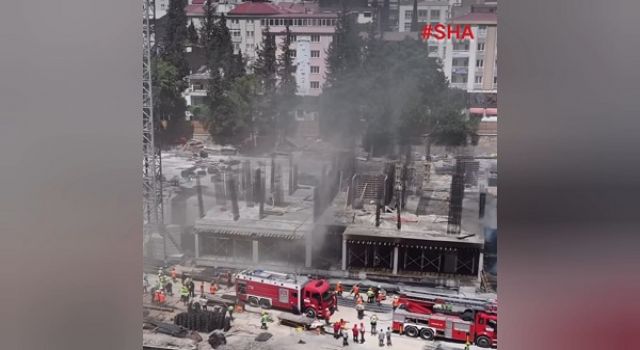 Kahramanmaraş TOKİ inşaatında yangın