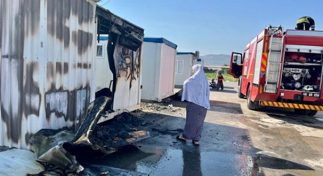 Kahramanmaraş’ta Geçici Barınma Merkezinde Yangın