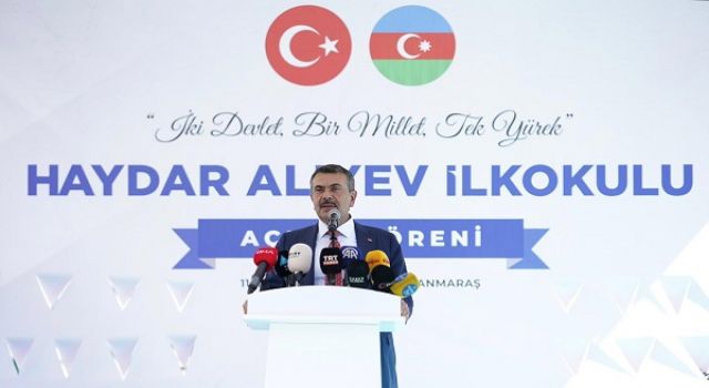 Bakan Tekin, Haydar Aliyev İlkokulu’nun açılışını yaptı