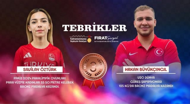 Başkan Görgel’den Kahramanmaraşlı Milli Sporcular Öztürk ve Büyükçıngıl’a Tebrik