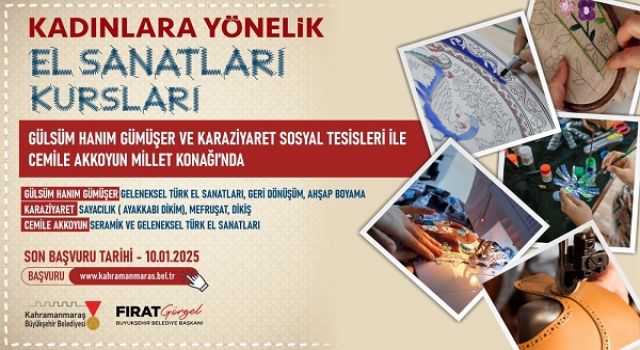 Kadınlara Yönelik Kurslarında Yeni Dönem Başvuruları Başladı