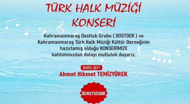 Büyükşehir’den Türk Halk Müziği Gecesine Davet