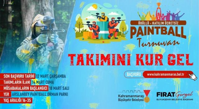 Büyükşehir’in Paintball Turnuvası Gençleri Bekliyor!