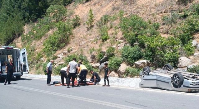 Kahramanmaraş’ta otomobil takla attı: 2 yaralı
