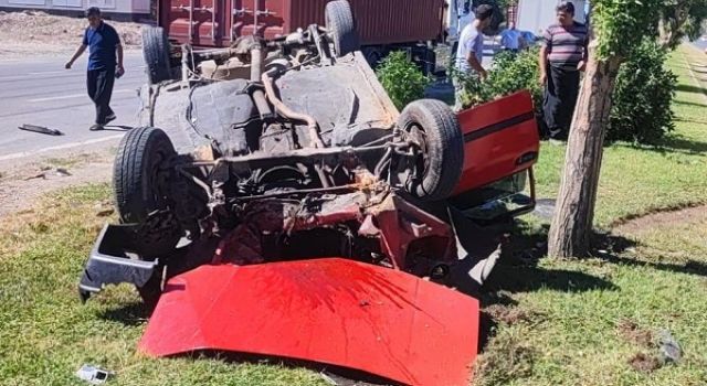 Kahramanmaraş’ta otomobil takla attı: 2 yaralı