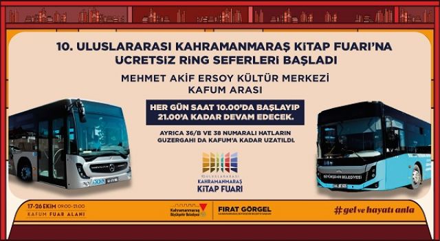 Kitap Fuarı’na Ücretsiz Ring Seferleri Başladı!