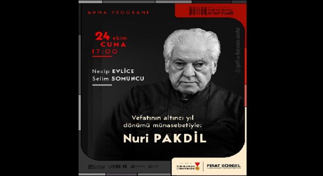 Kitap Fuarı’nda Kudüs Şairi Nuri Pakdil Anılacak