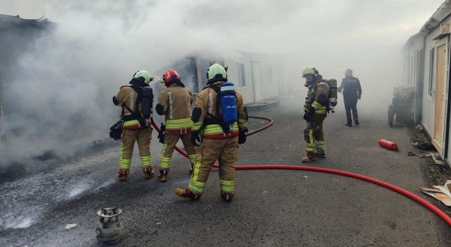Kahramanmaraş’ta konteyner yangını korkuttu 