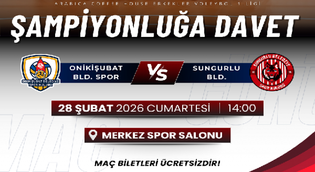 Onikişubat Belediyespor şampiyonluk maçına çıkıyor! Tüm şehir bu tarihi maça davetli