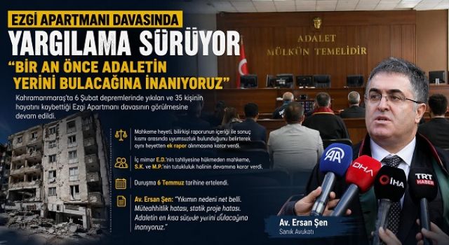 Ezgi Apartmanı davası 6 Temmuz'a ertelendi 