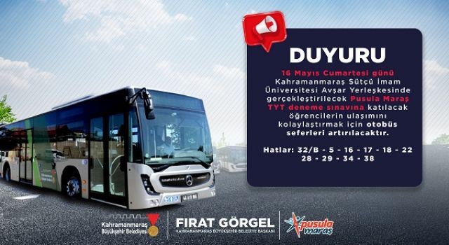 Büyükşehir’den YKS Öncesi Son Provaya Katılacak Gençlere Ulaşım Desteği