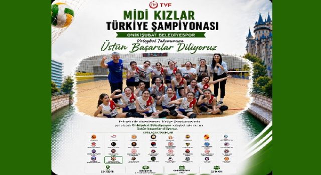Onikişubat Belediyespor Midi Kız Voleybol Takımı Türkiye Şampiyonası Yolunda