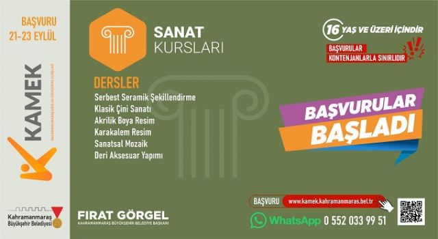 KAMEK’te Güz Dönemi Kurslarına Başvurular Başladı