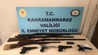 KAHRAMANMARAŞ’TA 10 ŞÜPHELİ ŞAHISTAN, 10 ADET SİLAH ELE GEÇİRİLDİ