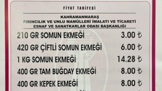 Kahramanmaraş’ta Ekmeğe Zam Geldi