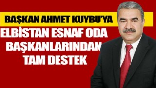 BAŞKAN KUYBU’YA ELBİSTAN ESNAF ODA BAŞKANLARINDAN TAM DESTEK