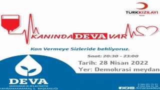 DEVA Partisinden Kan Bağışı