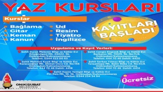 Onikişubat Belediyesinden Yaz Kursları