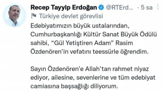 Cumhurbaşkanı Erdoğan'dan Taziye Mesajı