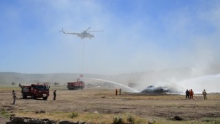 Helikopter Destekli Yangın Tatbikatı