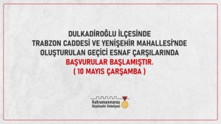 Geçici Çarşılarda Başvurular Başladı!