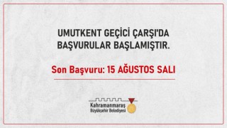 Umutkent Geçici Çarşı’da Başvurular Başladı!