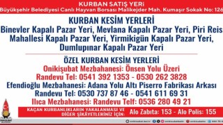 Onikişubat Belediyesi’nden kurbanlık satış ve kesim yerleri açıklaması