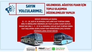 Geleneksel Ağustos Fuarı İçin Toplu Ulaşımda Düzenlemeler Yapıldı