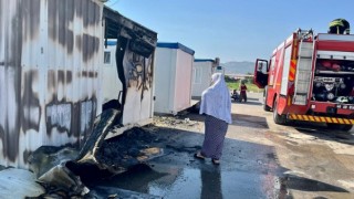 Kahramanmaraş’ta Geçici Barınma Merkezinde Yangın