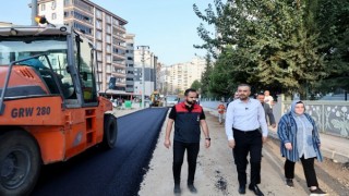 Başkan Toptaş, Tekerek Mahallesi’ndeki asfalt çalışmalarını yerinde inceledi