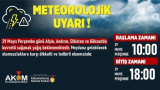 4 İlçede Perşembe Günü Sağanak Yağış Uyarısı!